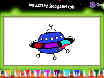 Coloring Book Alien Family